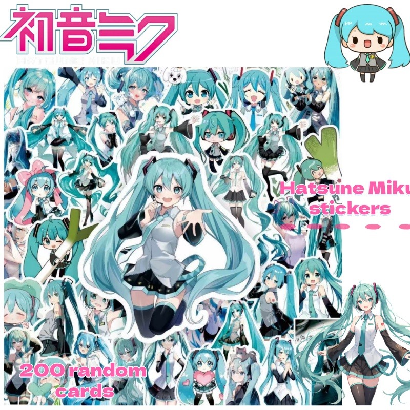 Tablet Accessories Set - 200pcs Hatsune Miku Anime Cartoon Waterproof
