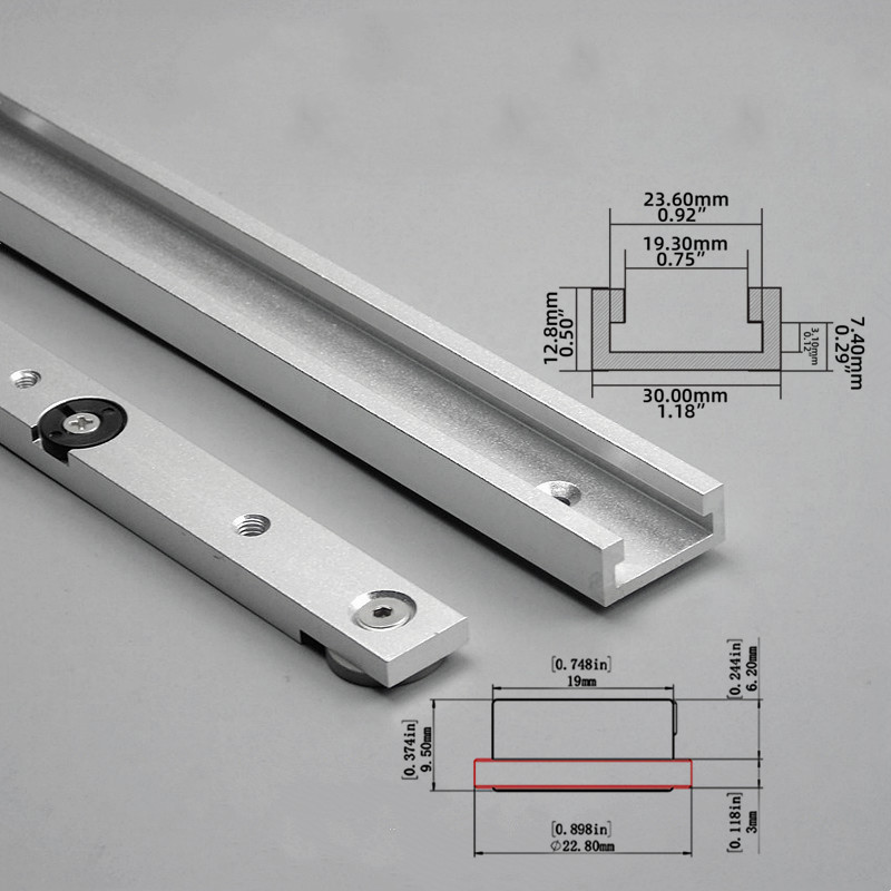 Tablet Accessories Set - 2Pcs T‑Track & Miter Track Jig