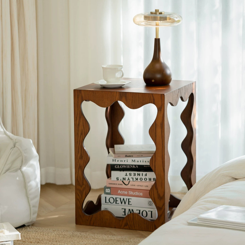 Low Wooden Unique Side Table A - Unique Table Accessories 评论和价格