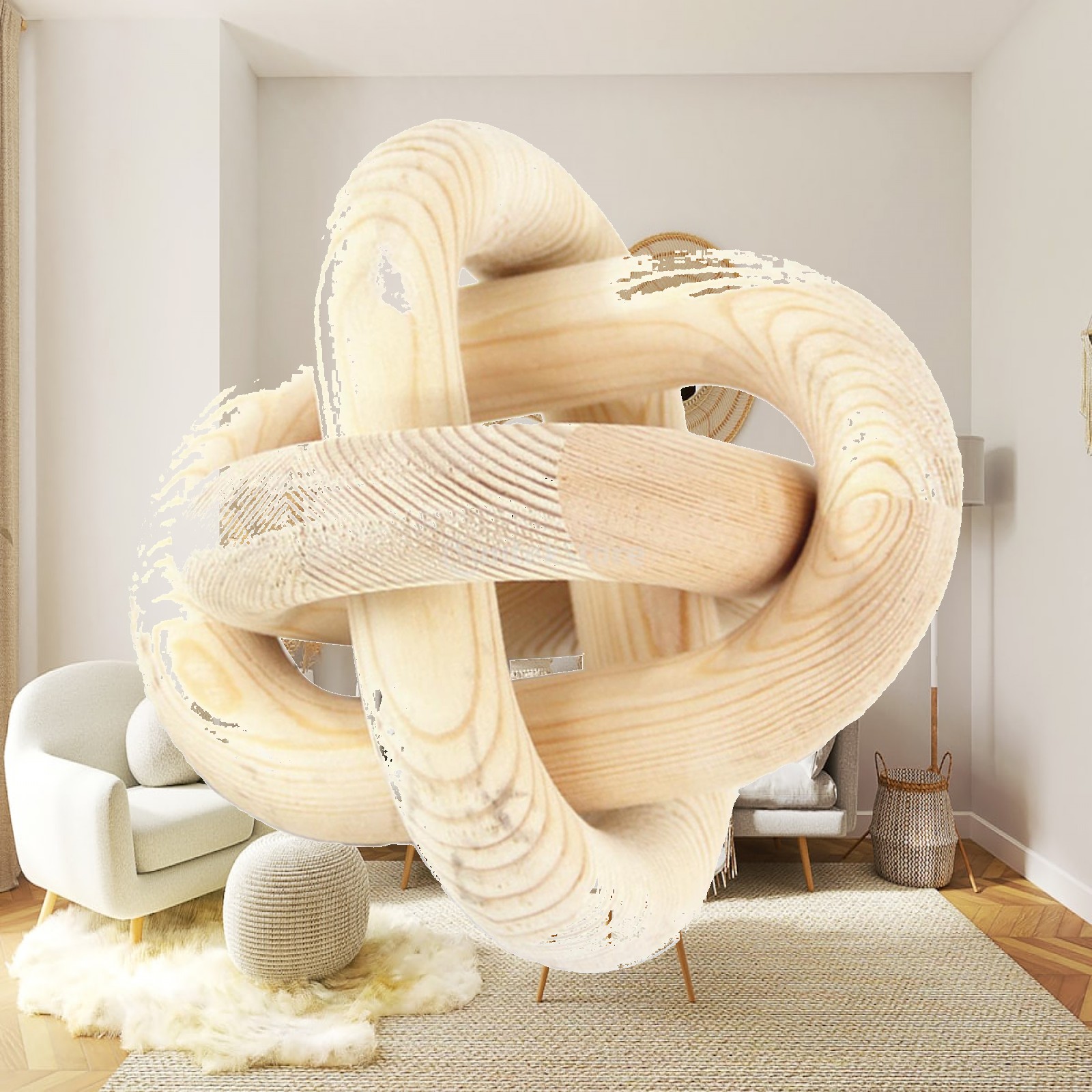 Wooden Chain Decoration, 3-lin - Unique Table Accessories 评论和价格