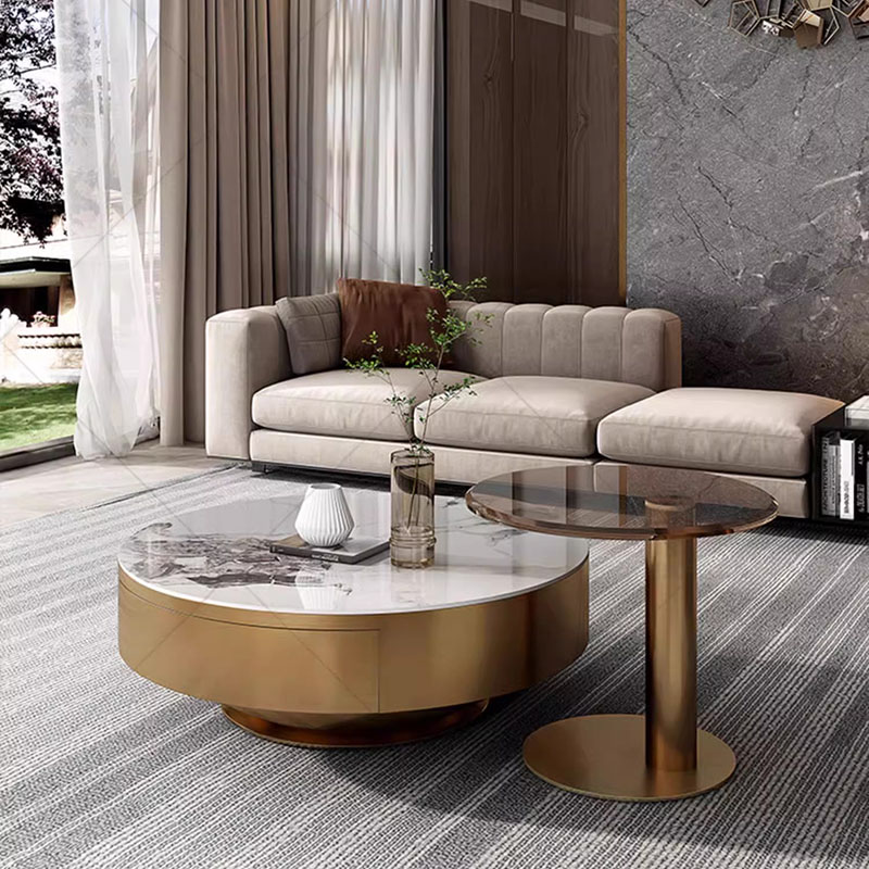 Round Clear Coffee Table Simpl - Unique Table Accessories 评论和价格