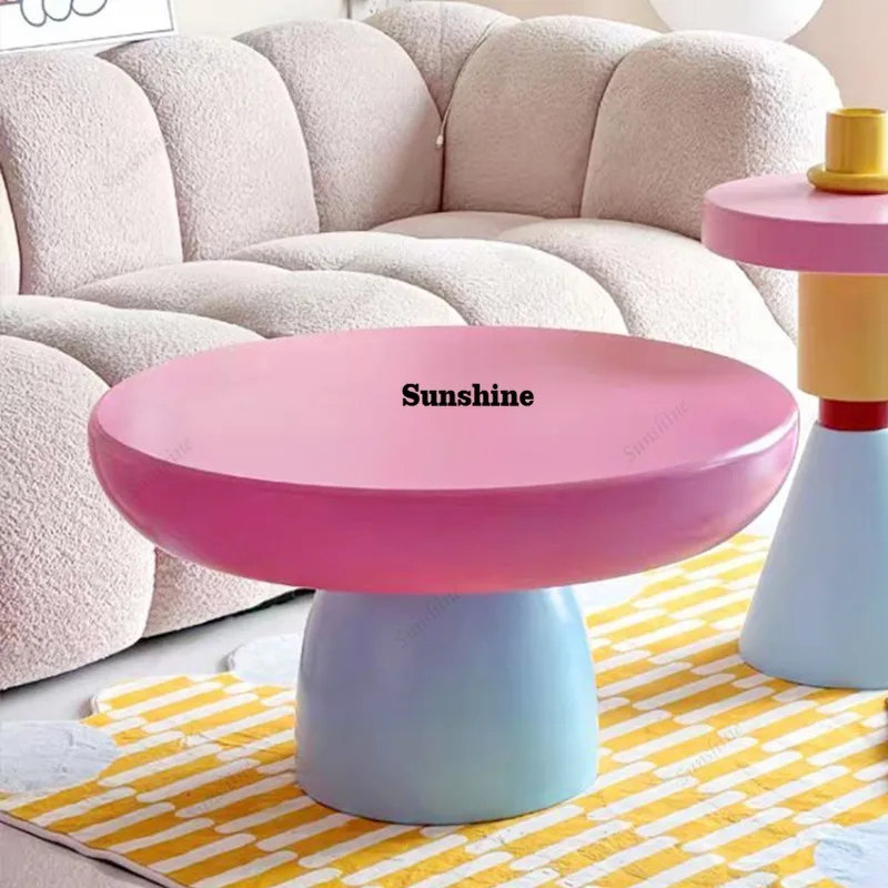 Standing Round Coffee Table Mi - Unique Table Accessories 评论和价格
