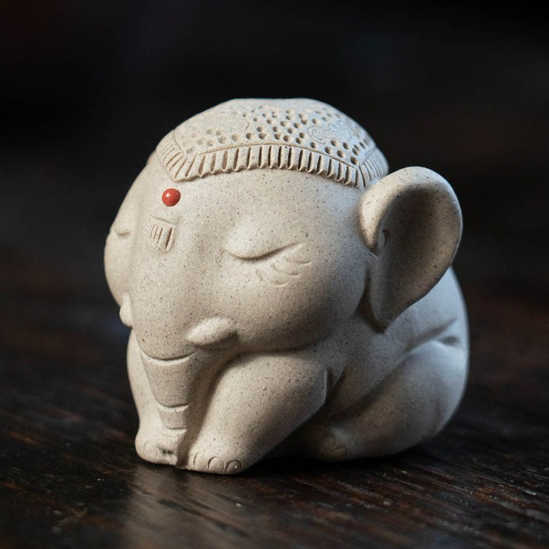 1 PC Purple Clay Peace Elephan - Unique Table Accessories 评论和价格