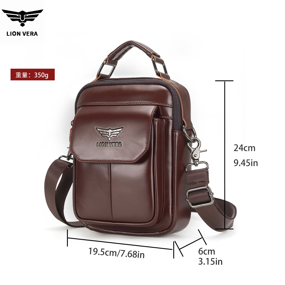 LION VERA Men's Genuine Leathe - Tablet Accessories Bag 评论和价格
