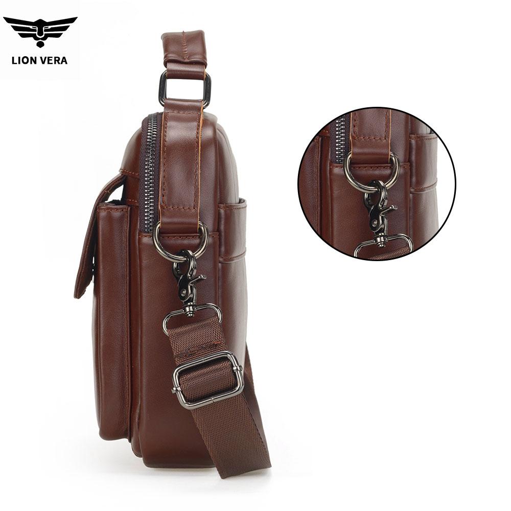 LION VERA Men's Genuine Leathe - Tablet Accessories Bag 评论和价格